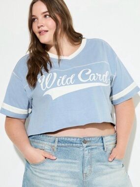 NWT Torrid Lovesick Varsity Crop T-shirt 2X